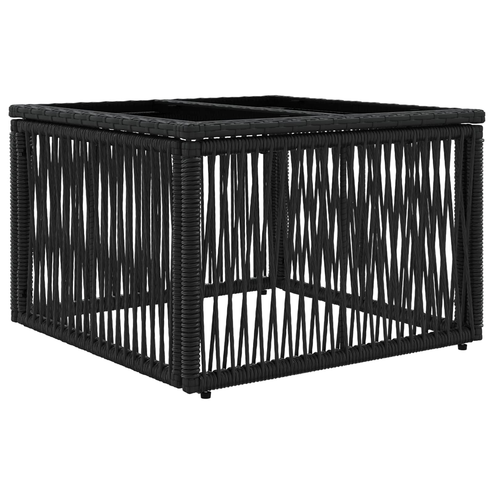 vidaXL Gartensofa-set 12 pcs Schwarz und Cremeweiß Poly-Rattan