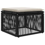 vidaXL Gartensofa-set 10 pcs Schwarz und Cremeweiß Poly-Rattan