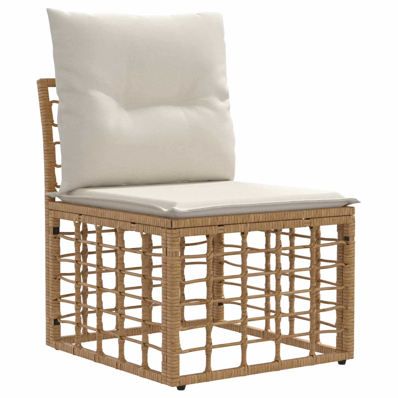 vidaXL Outdoor-Sofagarnitur 8 pcs Natürlich und Cremweiß Polyester