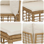 vidaXL Gartensofa-set Poly-Rattan