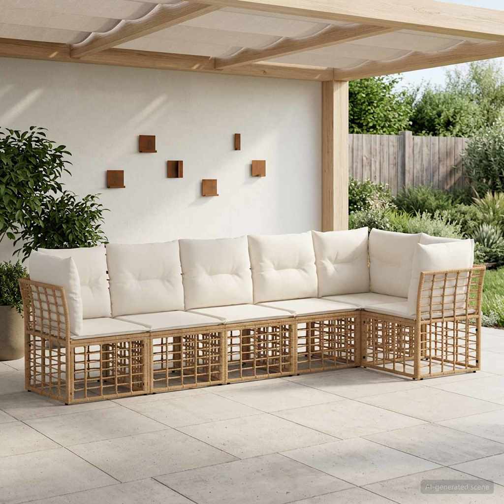 vidaXL Gartensofa-set Poly-Rattan