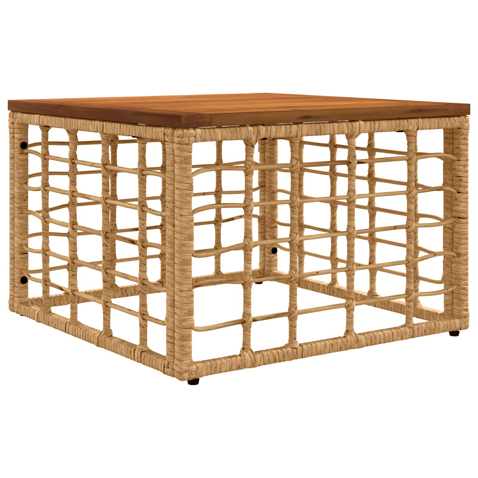 vidaXL Outdoor-Sofagarnitur 9 pcs Natürlich und Cremweiß Poly-Rattan