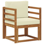 vidaXL Outdoor-Sofa Massives Akazienholz und Polyester Natur