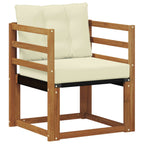 vidaXL Outdoor-Sofa Massivholz Akazie Natur und Creme