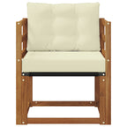 vidaXL Outdoor-Sofa Massivholz Akazie Natur und Creme