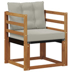 vidaXL Outdoor-Sofa Massives Akazienholz und Textilene