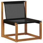 vidaXL Outdoor-Sofa Massives Akazienholz und Textilene