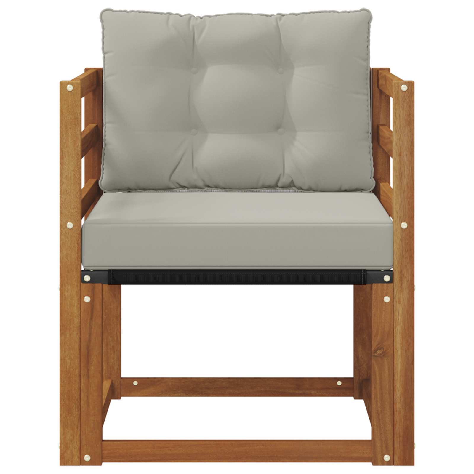 vidaXL Outdoor-Sofa Massives Akazienholz und Textilene