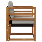 vidaXL Outdoor-Sofa Massives Akazienholz und Textilene