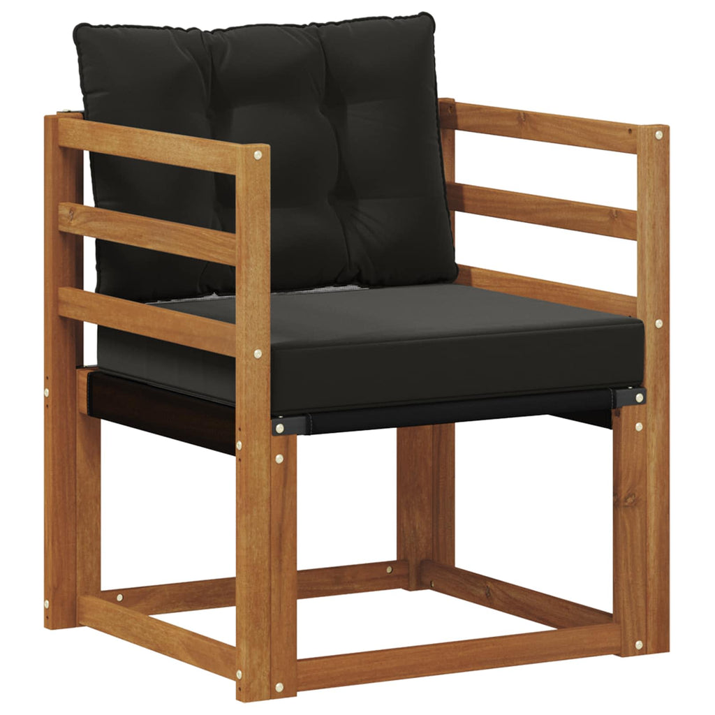 vidaXL 2 Stück Outdoor-Sofa Massivholz Akazie Natur
