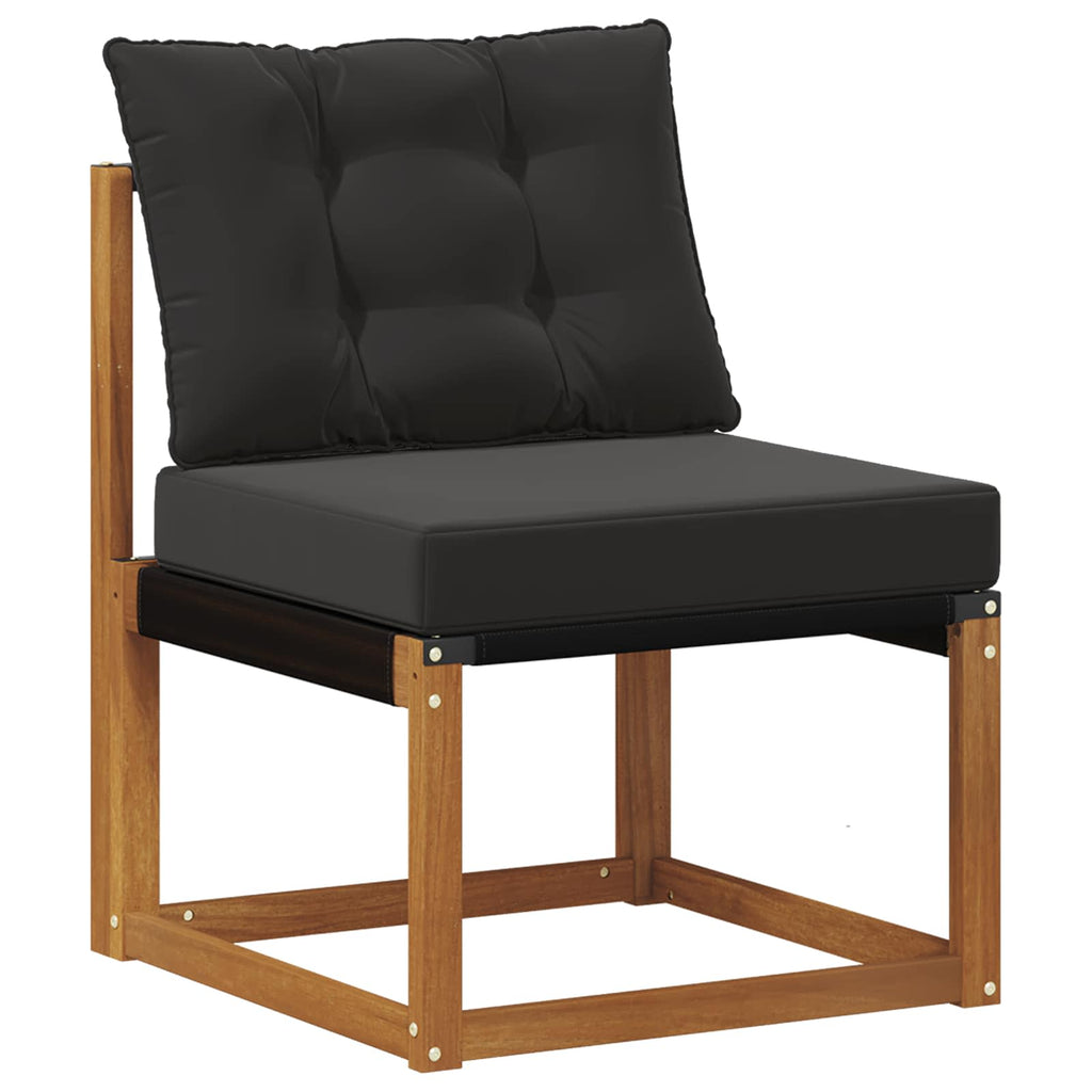 vidaXL 2 Stück Outdoor-Sofa Massivholz Akazie Natur