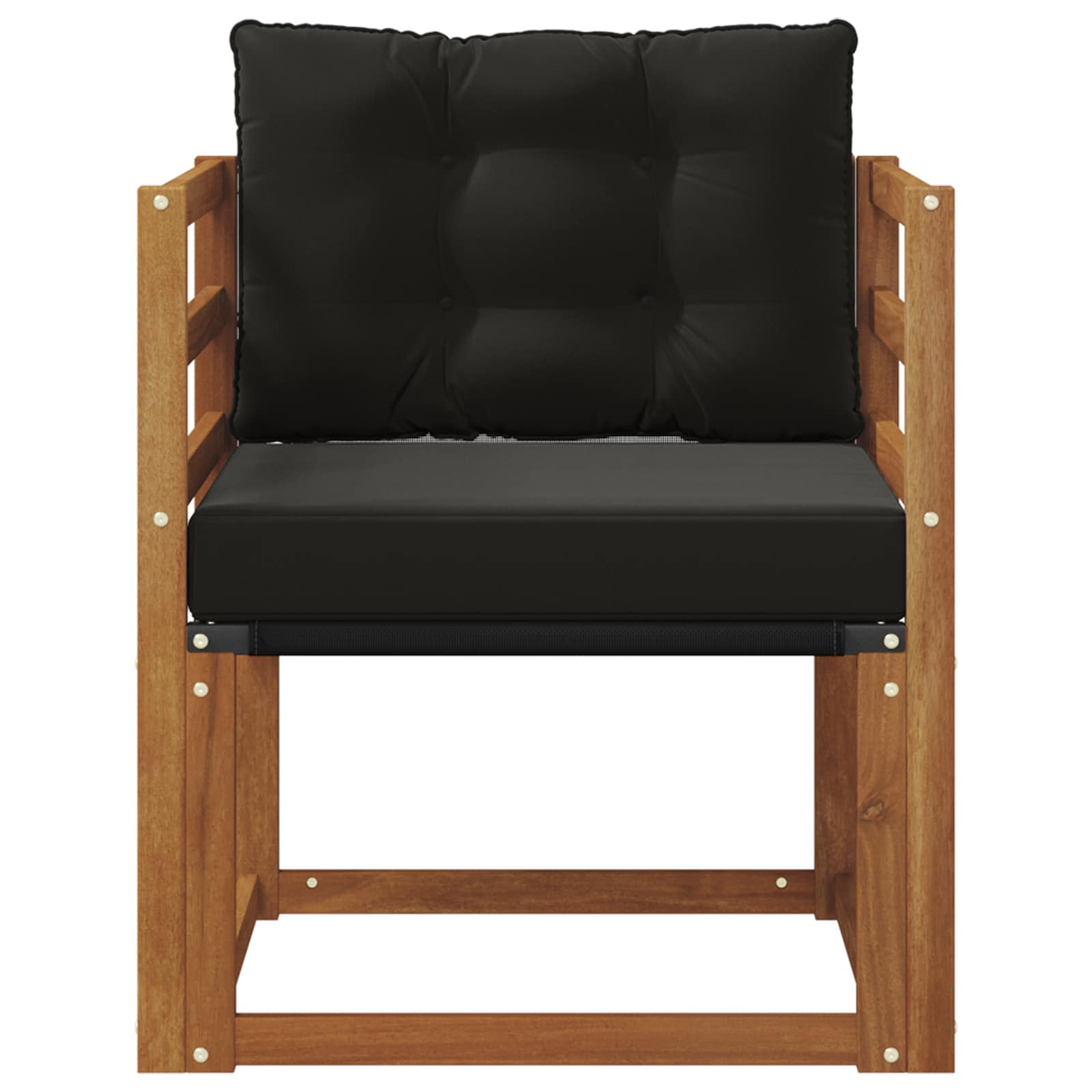 vidaXL 2 Stück Outdoor-Sofa Massivholz Akazie Natur