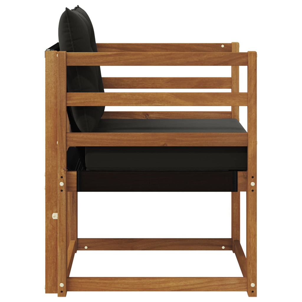 vidaXL 2 Stück Outdoor-Sofa Massivholz Akazie Natur