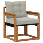 vidaXL Outdoor-Sofa Massivholz Akazie Natürlich und Hellgrau