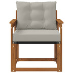 vidaXL Outdoor-Sofa Massivholz Akazie Natürlich und Hellgrau