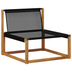 vidaXL Outdoor-Sofagarnitur Massives Akazienholz und Textilene Natur