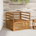 vidaXL 2 Stück Outdoor-Sofa Natur