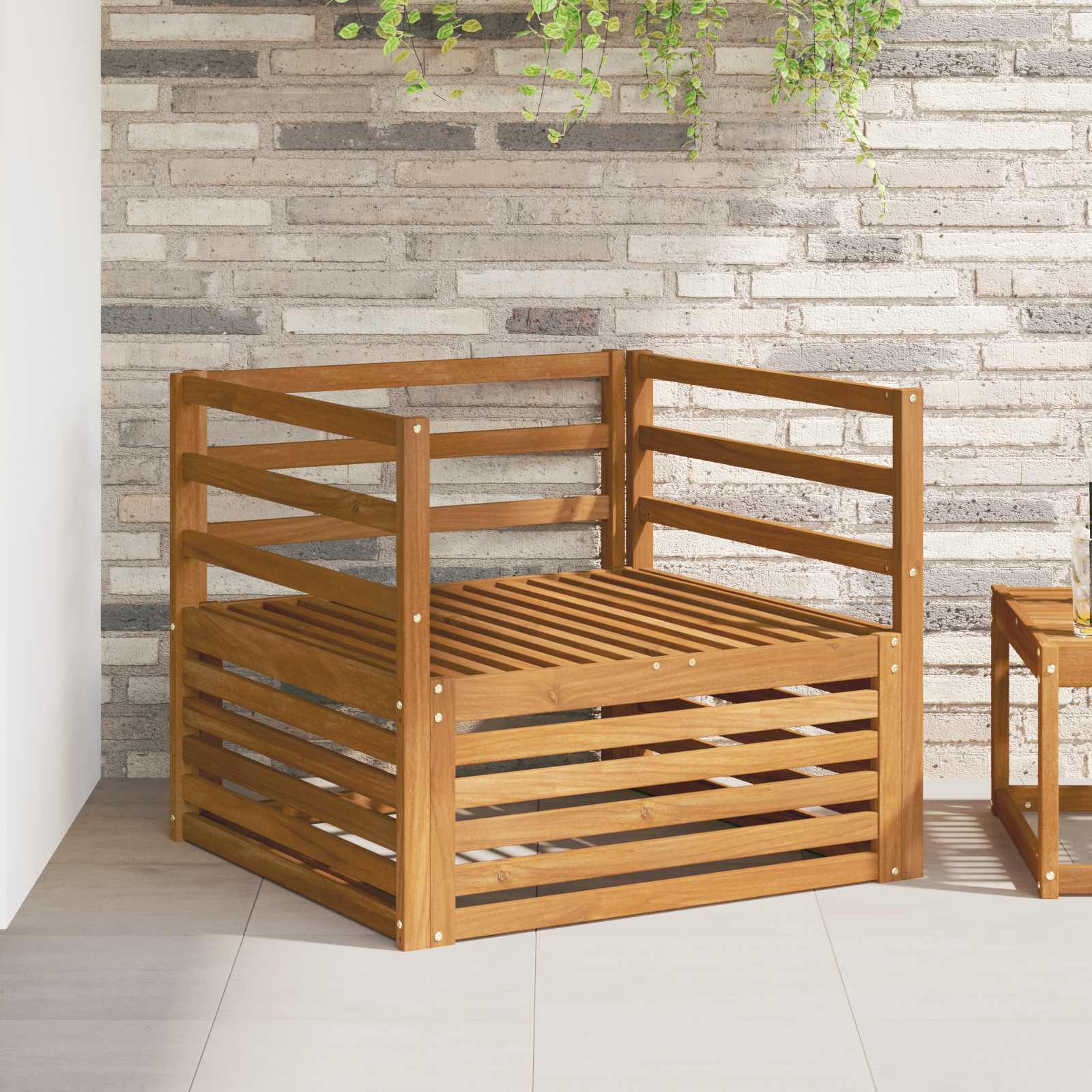 vidaXL 2 Stück Outdoor-Sofa Natur