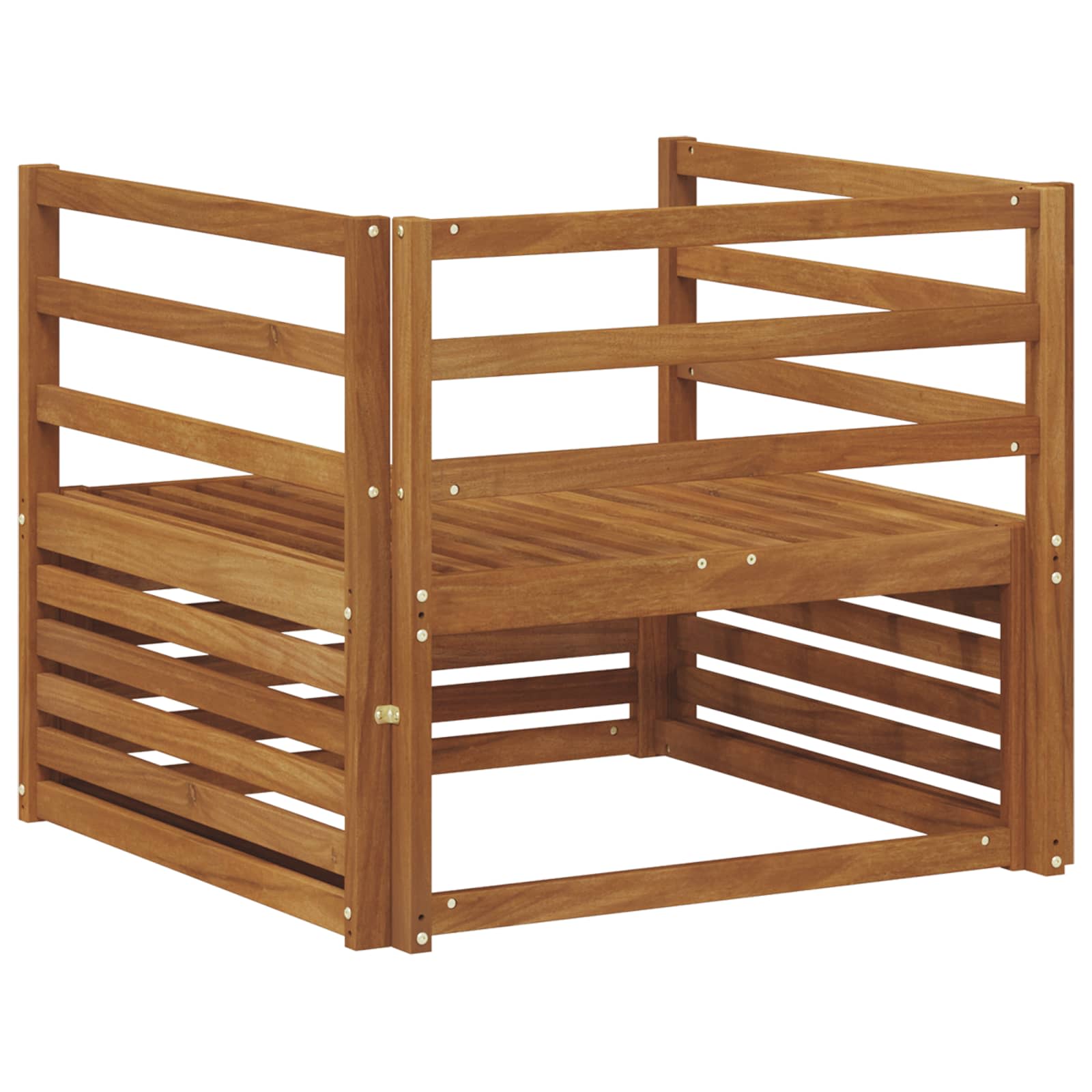 vidaXL 2 Stück Outdoor-Sofa Natur