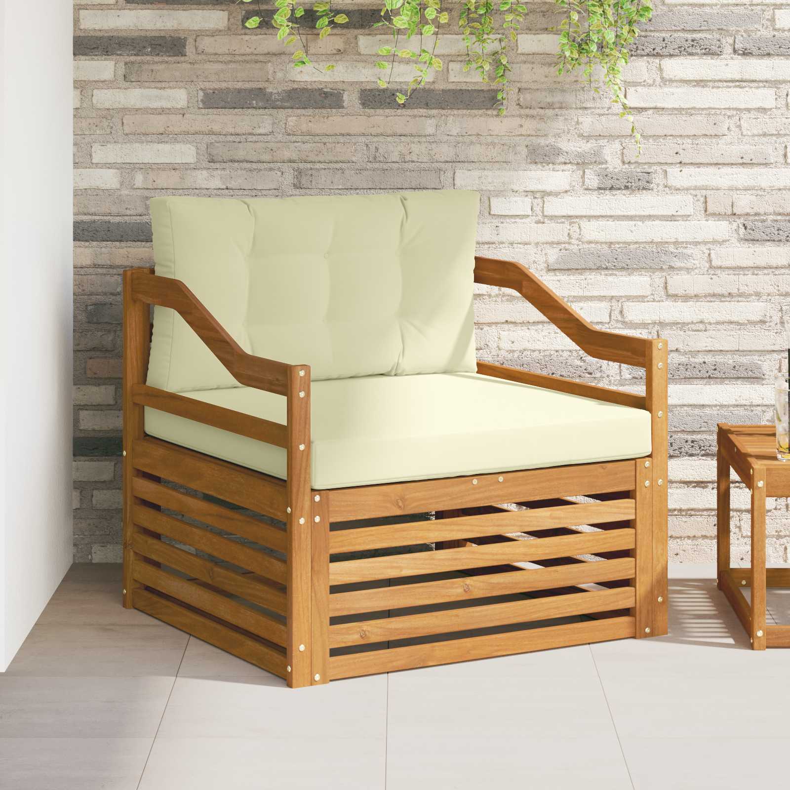 vidaXL Outdoor-Sofagarnitur Massivholz Akazie Natur