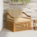 vidaXL Outdoor-Sofa Natur und Beige