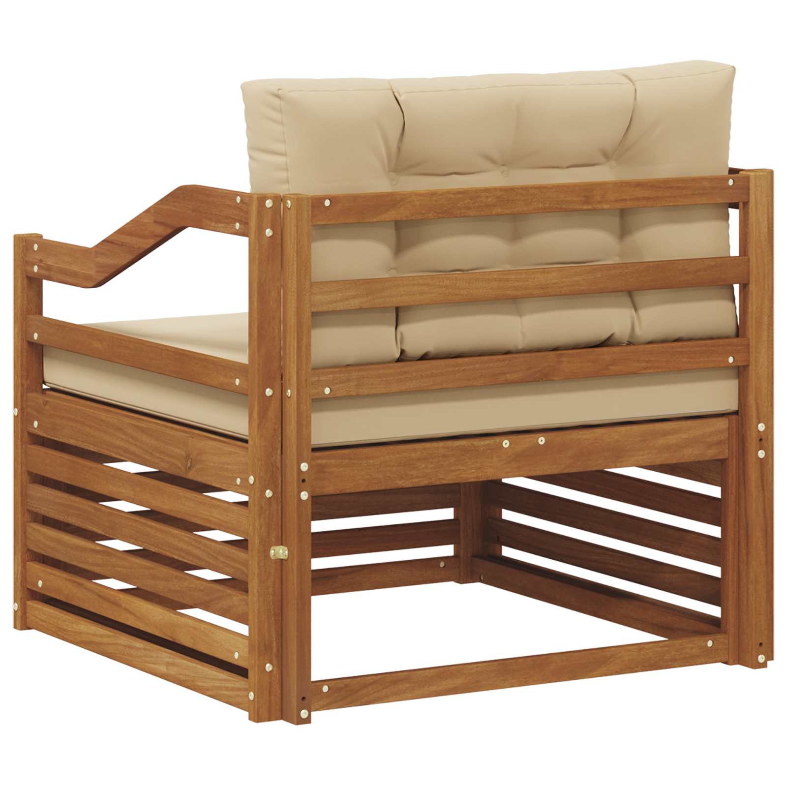 vidaXL Outdoor-Sofa Natur und Beige