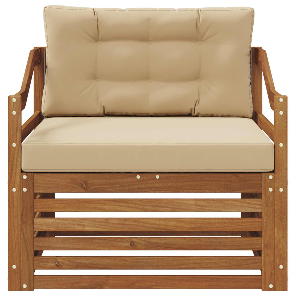 vidaXL Outdoor-Sofa Natur und Beige
