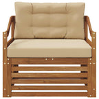 vidaXL Outdoor-Sofa Natur und Beige