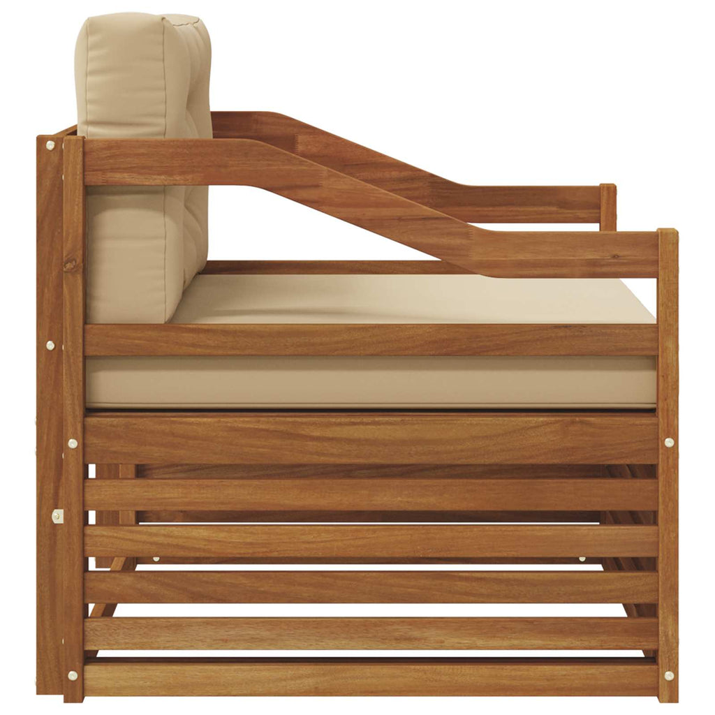vidaXL Outdoor-Sofa Natur und Beige