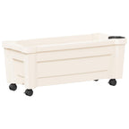 vidaXL Calypso Blumentopf mit Rädern Weiß 79 x 35 x 33 cm PP