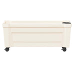 vidaXL Calypso Blumentopf mit Rädern Weiß 79 x 35 x 33 cm PP