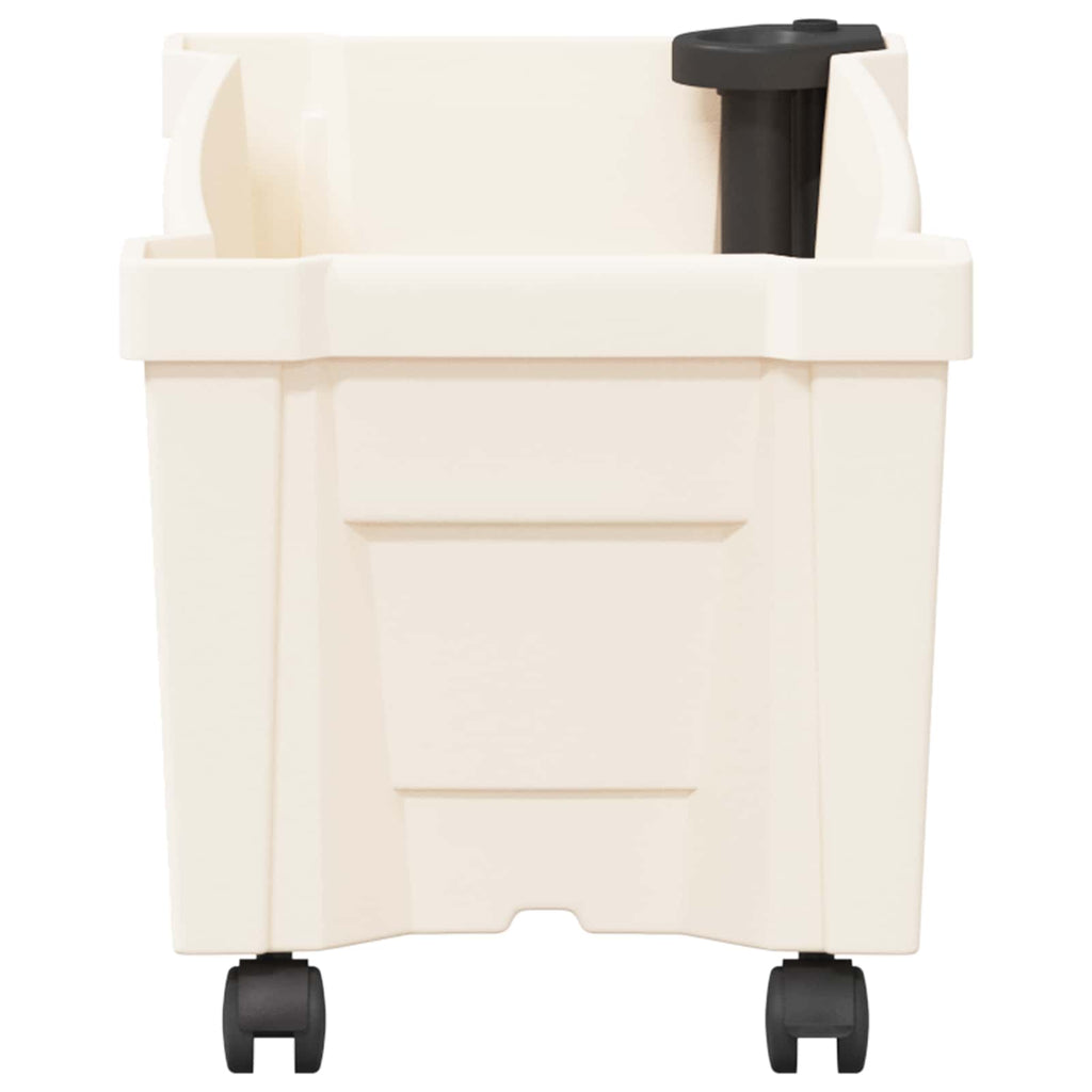 vidaXL Calypso Blumentopf mit Rädern Weiß 79 x 35 x 33 cm PP