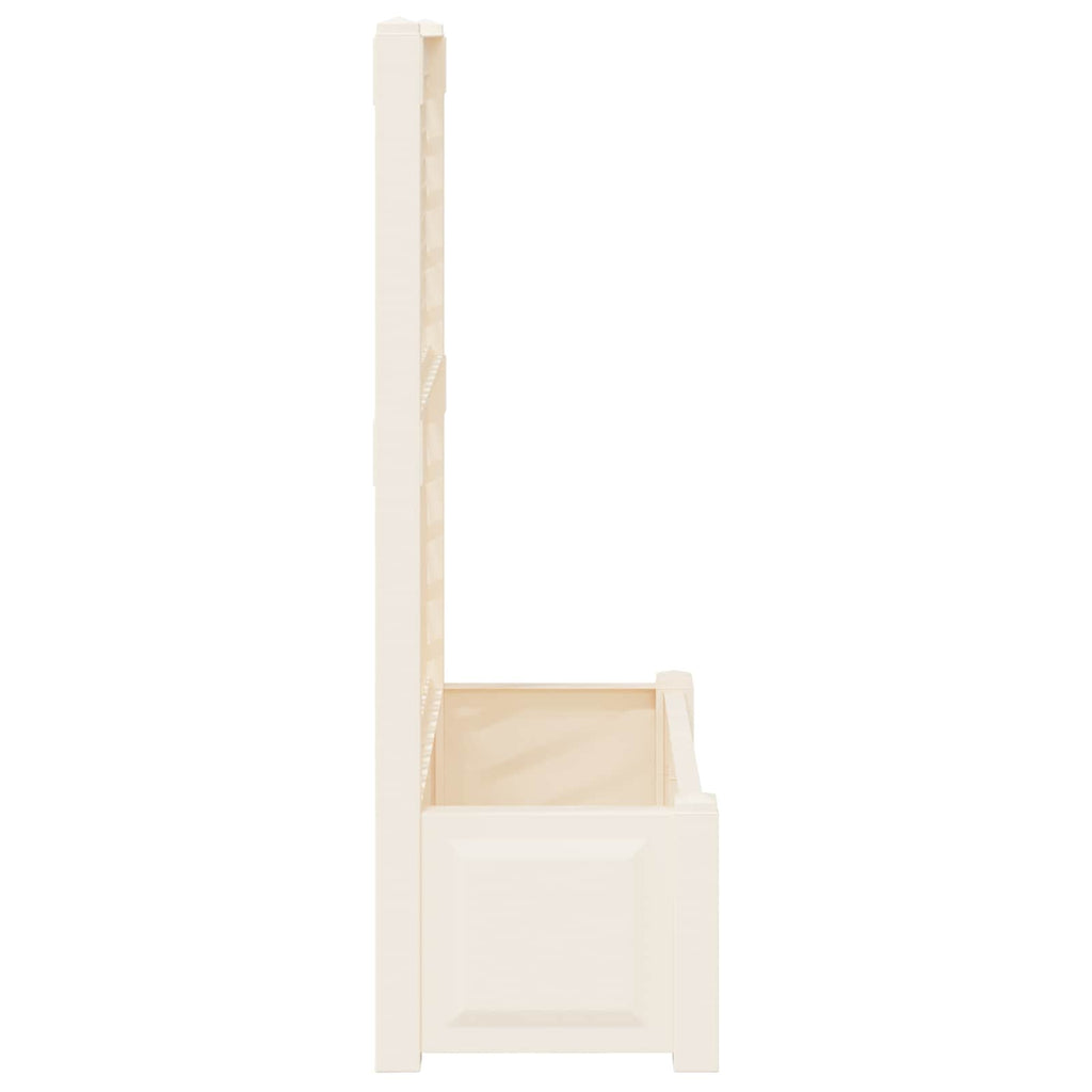 vidaXL Großer Pflanzer mit Rankgitter Weiß 99,5 x 43 x 133,5 cm PP