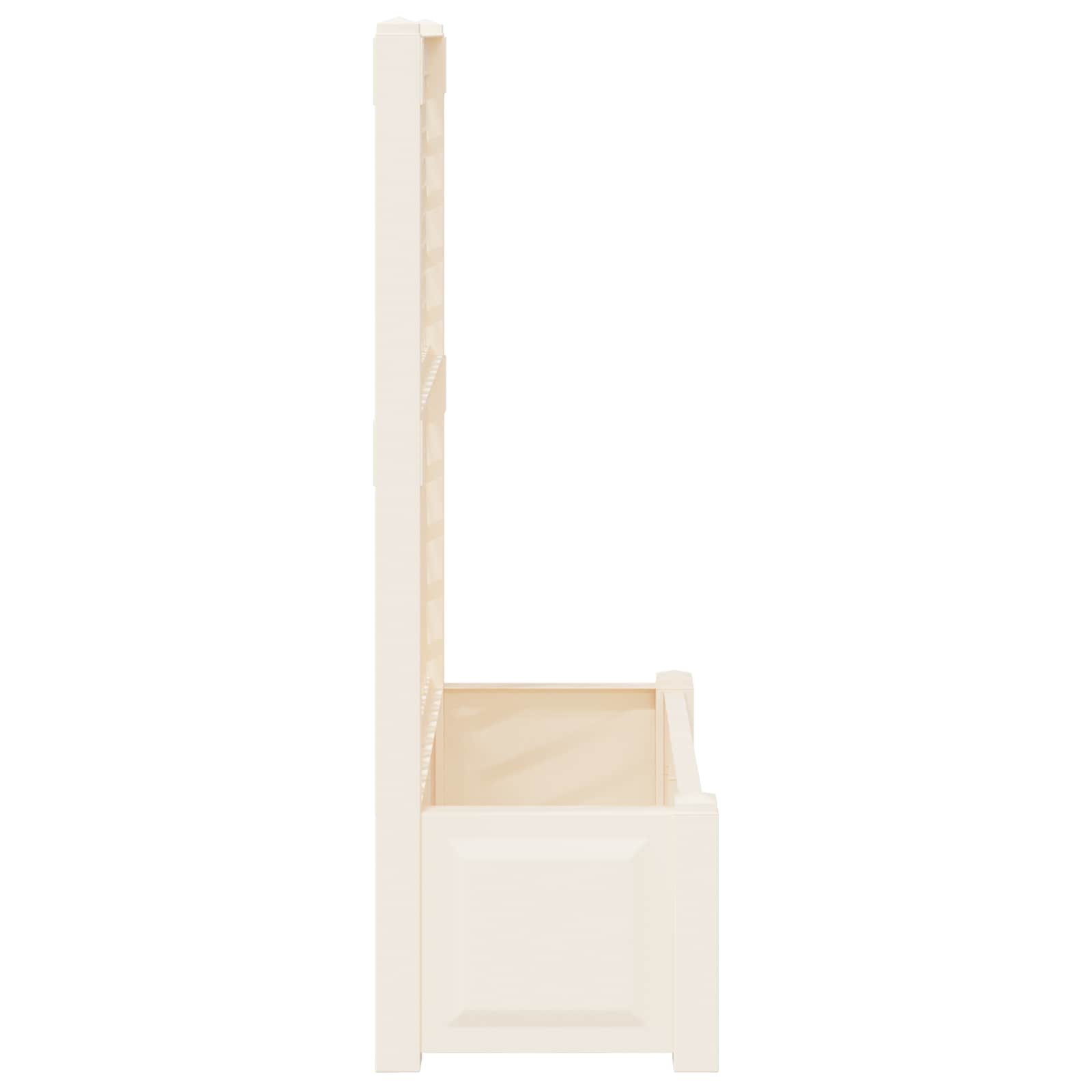 vidaXL Großer Pflanzer mit Rankgitter Weiß 99,5 x 43 x 133,5 cm PP