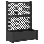 vidaXL Großer Pflanzer mit Rankgitter Anthrazit 99,5 x 43 x 133,5 cm