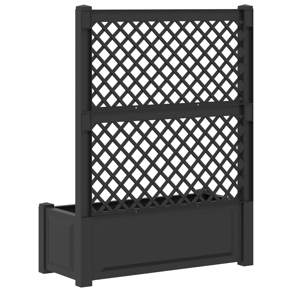 vidaXL Großer Pflanzer mit Rankgitter Anthrazit 99,5 x 43 x 133,5 cm