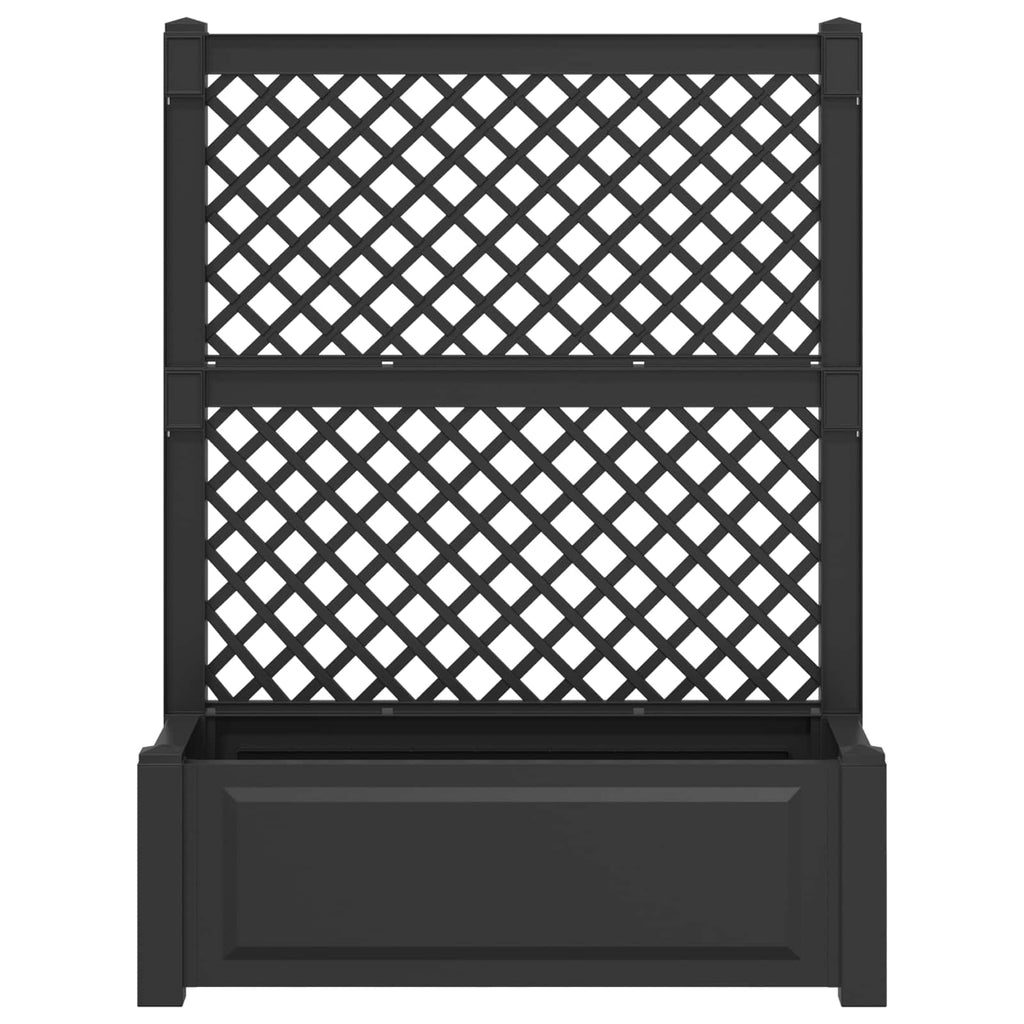 vidaXL Großer Pflanzer mit Rankgitter Anthrazit 99,5 x 43 x 133,5 cm