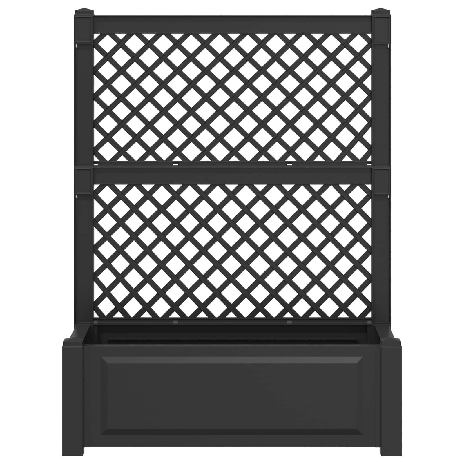 vidaXL Großer Pflanzer mit Rankgitter Anthrazit 99,5 x 43 x 133,5 cm