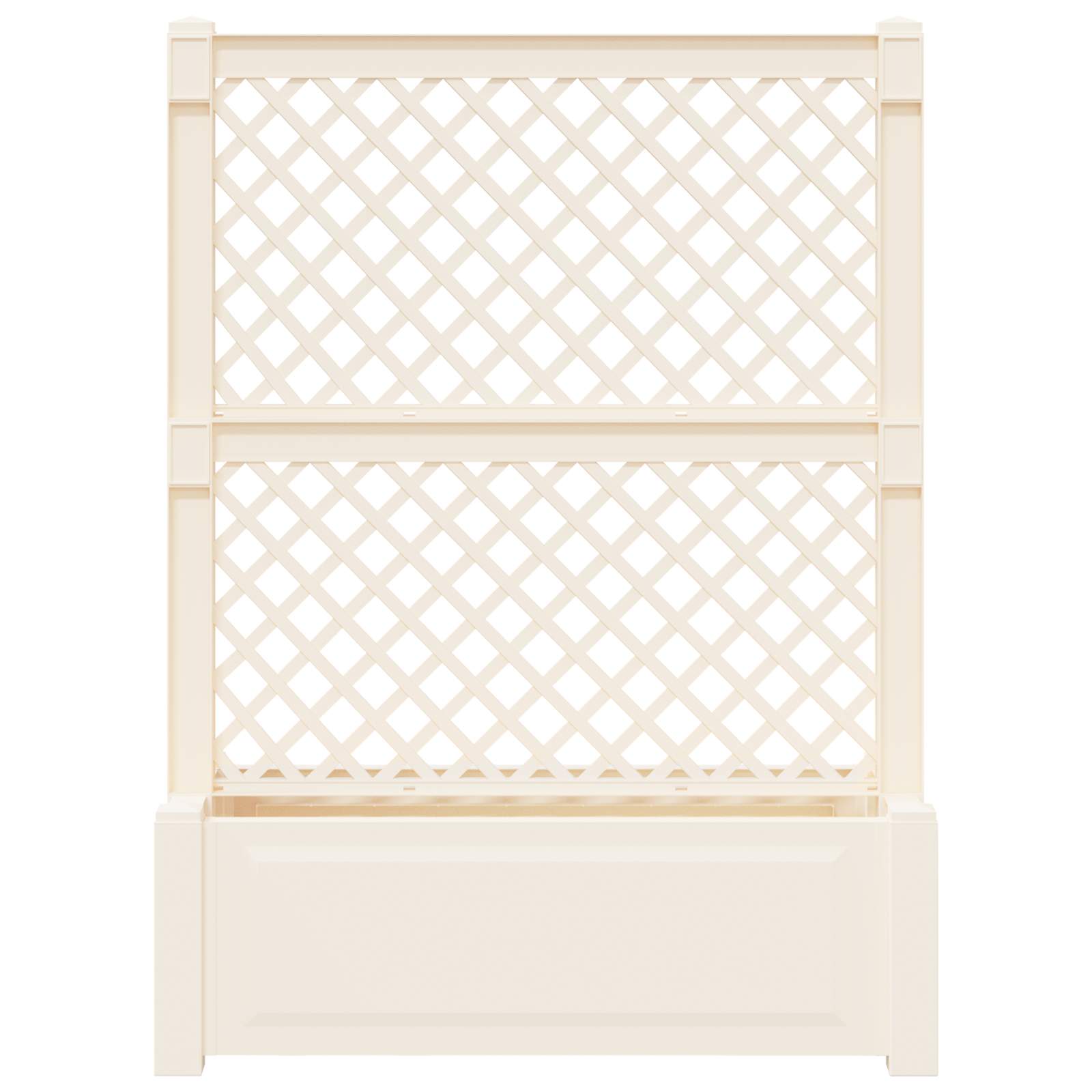 vidaXL Großer Pflanzer mit Spalier Weiß 99,5 x 43 x 133,5 PP