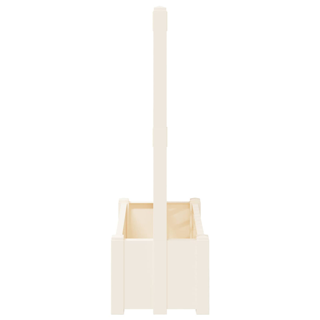vidaXL Großer Pflanzer mit Spalier Weiß 99,5 x 43 x 133,5 PP