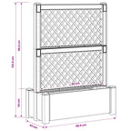 vidaXL Großer Pflanzer mit Spalier Weiß 99,5 x 43 x 133,5 PP