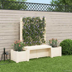 vidaXL Gartenbank Kopenhagen Weiß 173 x 49 x 135,5 cm PP
