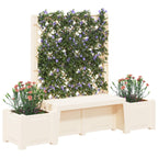 vidaXL Gartenbank Kopenhagen Weiß 173 x 49 x 135,5 cm PP