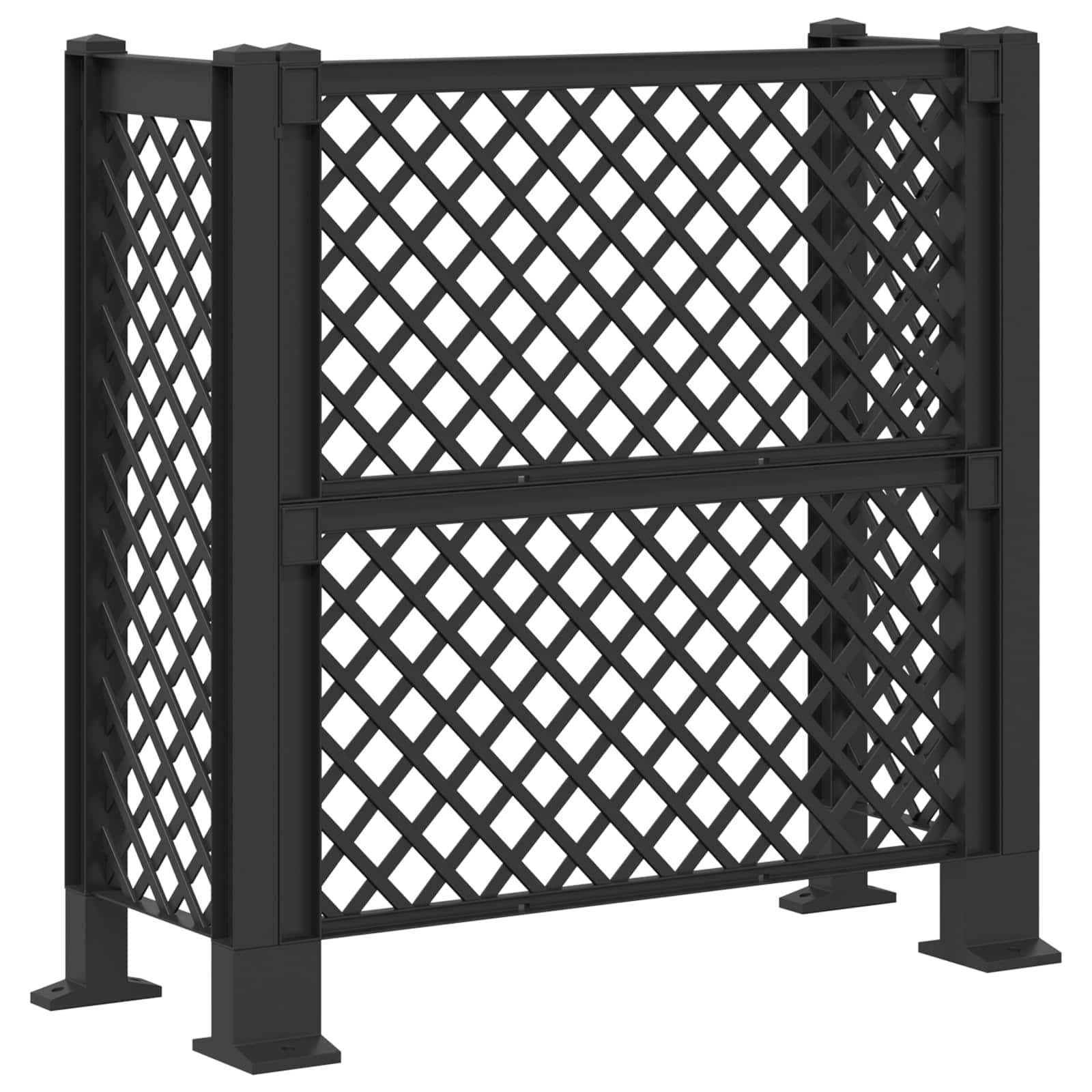 vidaXL Mülltonnengitter Anthrazit 123 x 47 x 114 cm PP