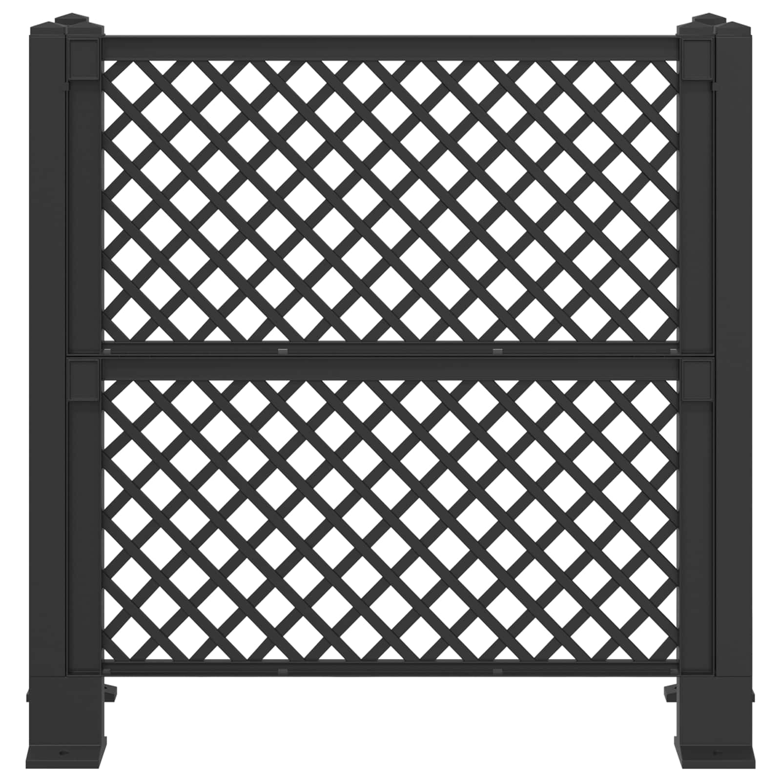 vidaXL Mülltonnengitter Anthrazit 123 x 47 x 114 cm PP