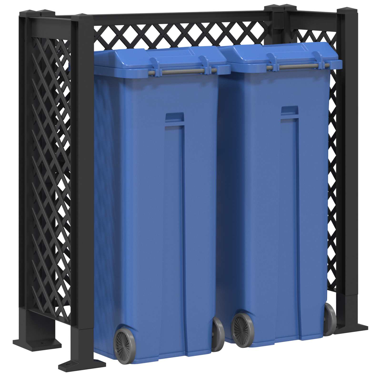 vidaXL Mülltonnengitter Anthrazit 123 x 47 x 114 cm PP