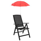 vidaXL Sonnenschirm mit Klemme 2 pcs Feuersteinrot Ø 105 x 86 cm