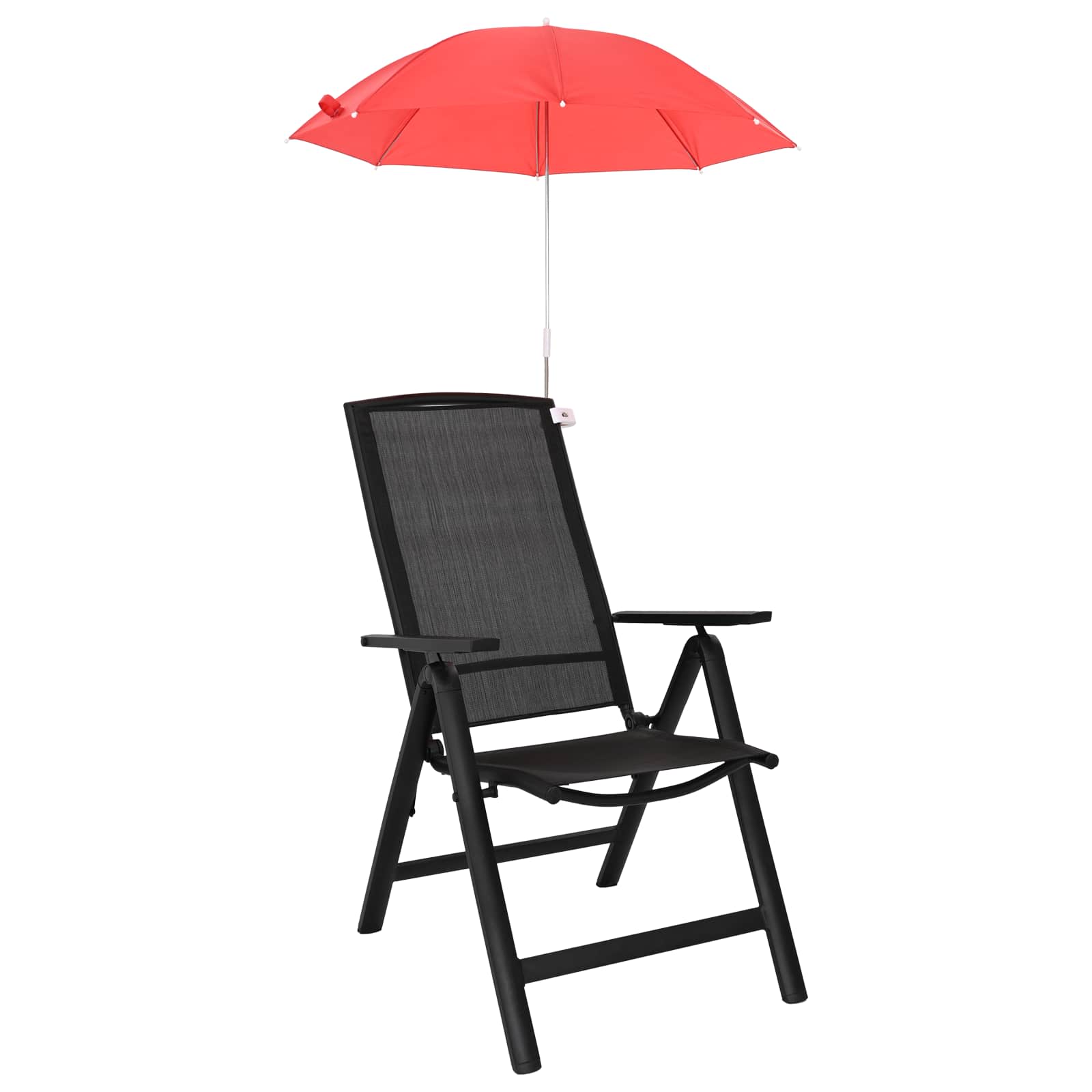 vidaXL Sonnenschirm mit Klemme 2 pcs Feuersteinrot Ø 105 x 86 cm