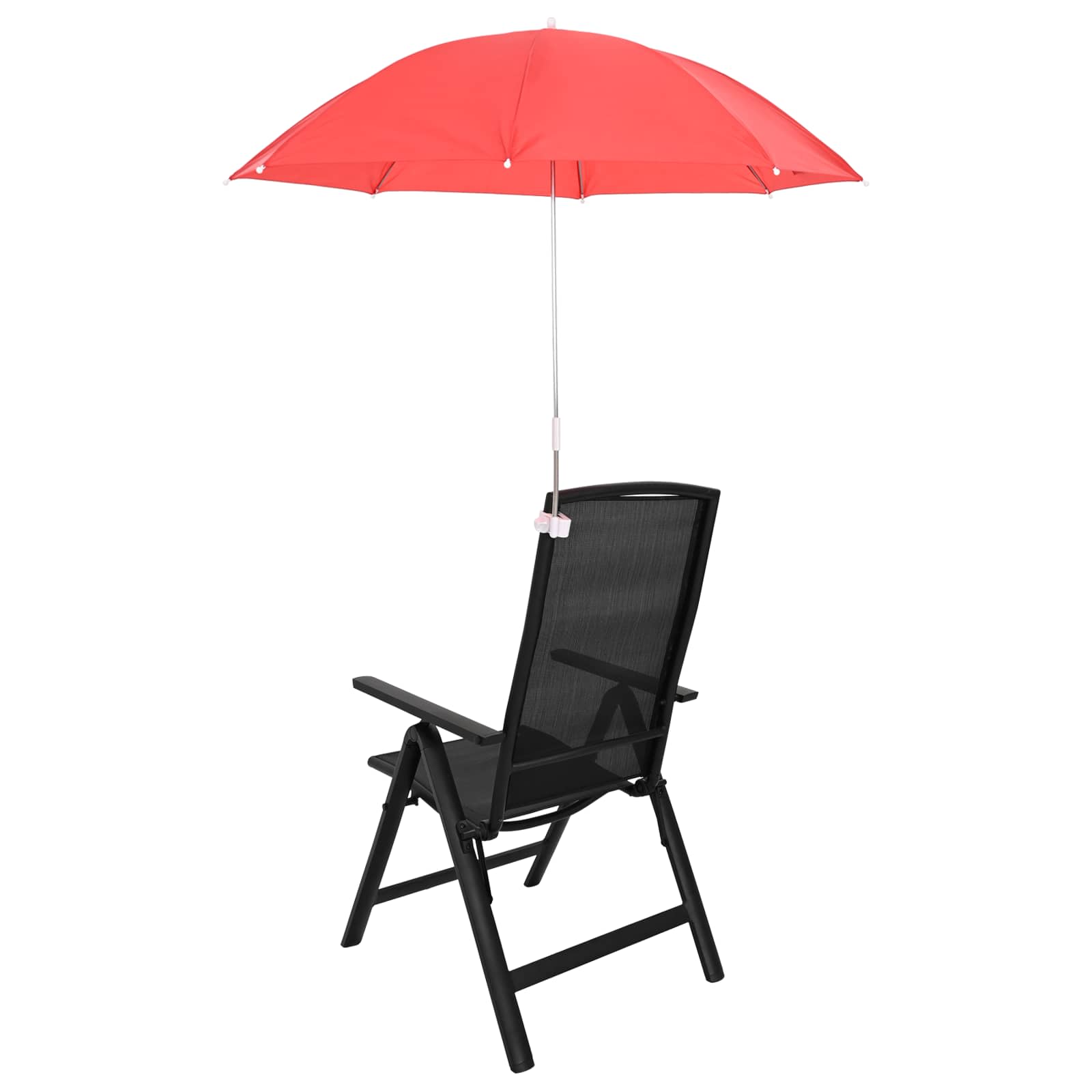 vidaXL Sonnenschirm mit Klemme 2 pcs Feuersteinrot Ø 105 x 86 cm