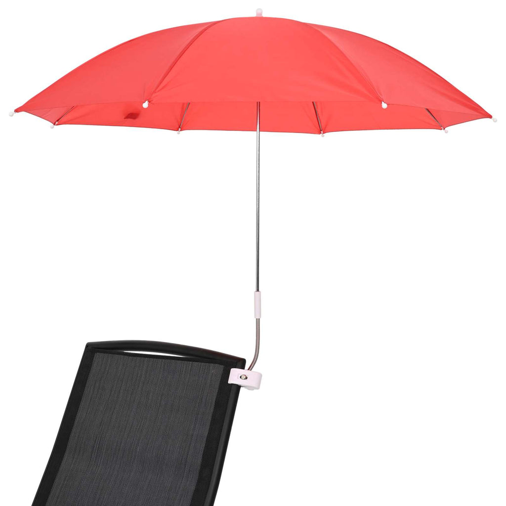 vidaXL Sonnenschirm mit Klemme 2 pcs Feuersteinrot Ø 105 x 86 cm